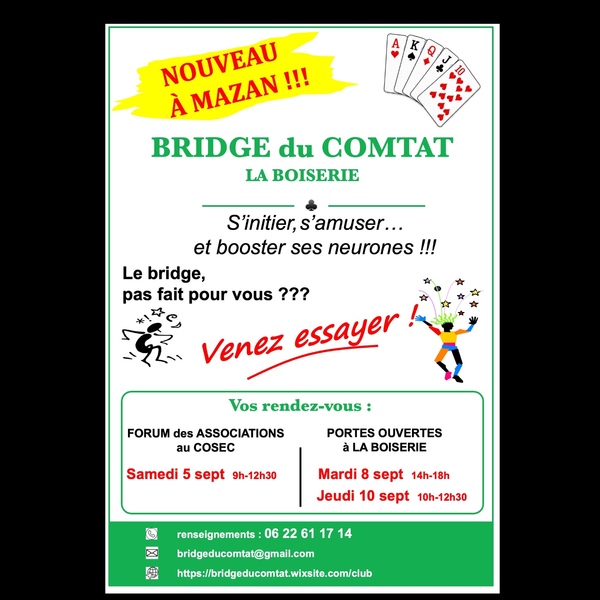Bridge du Comtat - club de bridge à MAZAN
